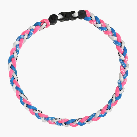Rope Necklace Pink, Sky Blue, White
