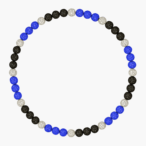 Swing Bling Baseball Necklace Patriot Blue, Black, White