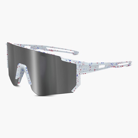 Speckled Sunglasses Frostbite White Speckle with Grey Lens