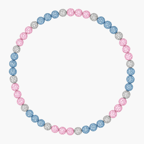 Swing Bling Baseball Necklace Pink, White, Diamond Sky Blue