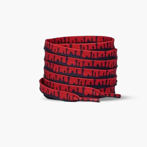 Drippy Shoe Laces Purple and Red