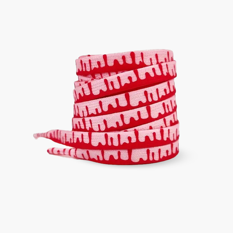 Drippy Shoe Laces Red and Pink