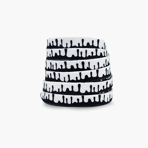 Drippy Shoe Laces Black and White